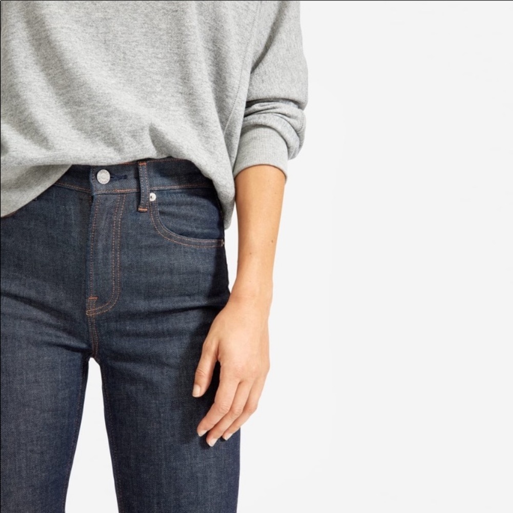 Everlane The High-Rise Skinny Jean Size 26 Indigo - Picture 4 of 16
